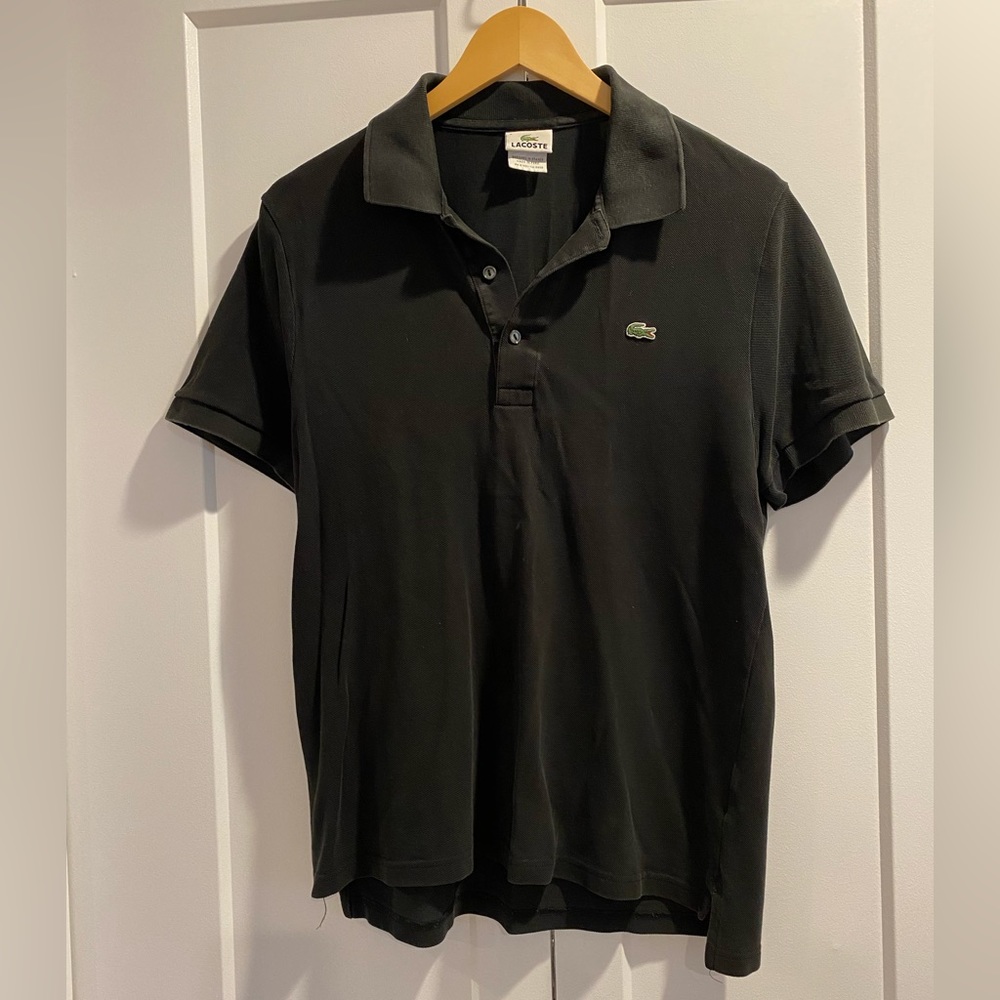 Lacoste 🤩 Mens Black Polo shirt!